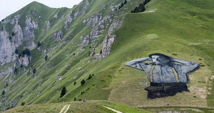 Nevjerojatno veliki radovi švicarskog umjetnika vide se iz aviona
