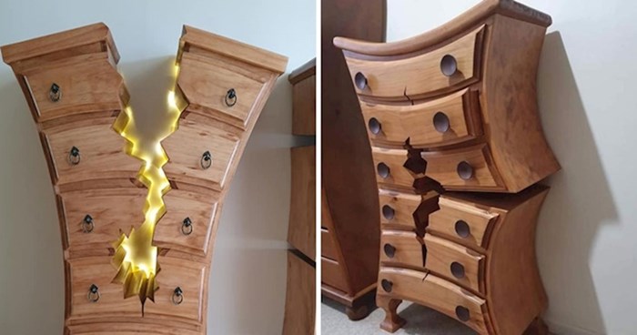 Umirovljeni stolar proizvodi "razbijene" ormare koji izgledaju kao da su iz Disneyjevih crtića