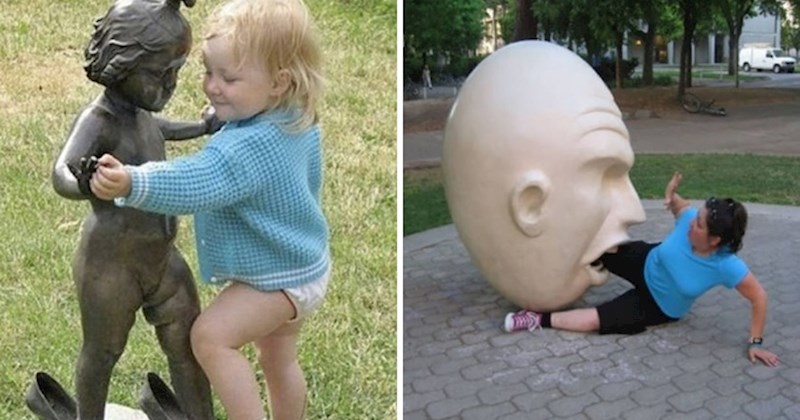15 ljudi koji su pozirali s kipovima i napravili urnebesne fotografije za pamćenje