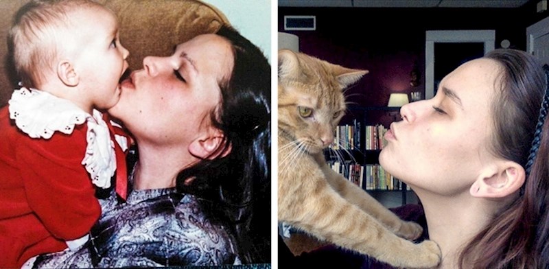 "Fotografija prikazuje mene i majku u istoj životnoj dobi ali u 30 godina razlike. Zapravo je samo jedna bitna razlika."