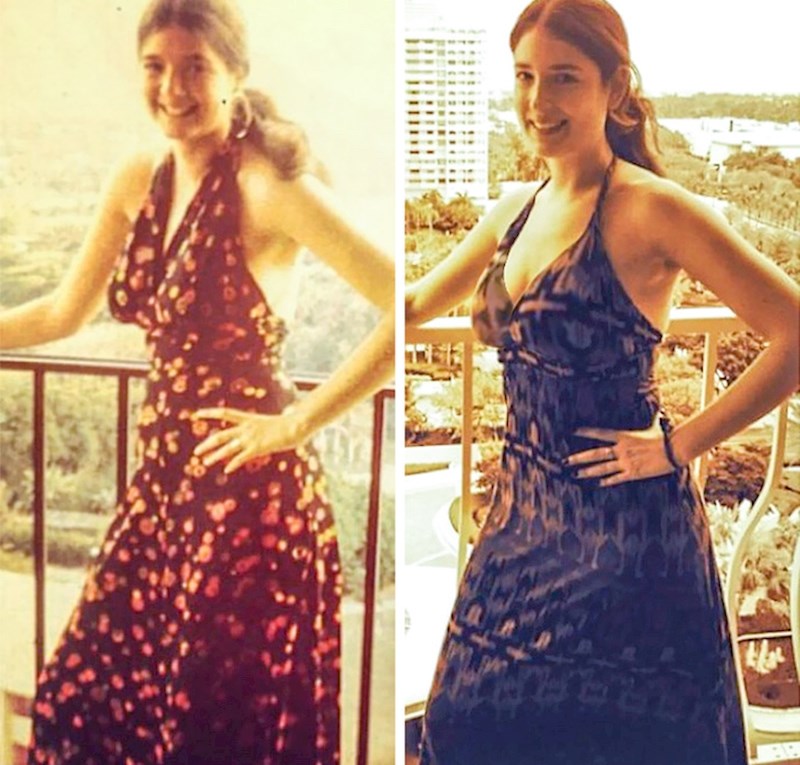 Majk i kćer u istoj dobi.