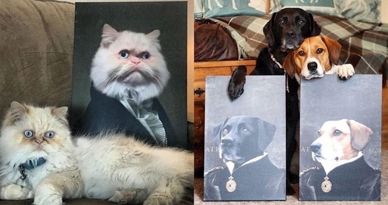 Umjesto fotografije kućnog ljubimca, ovi su se vlasnici odlučili za kraljevske portrete