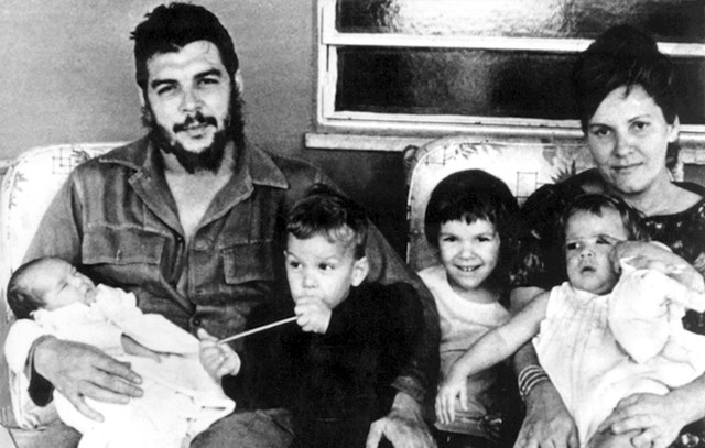 Che Guevara, njegova žena i četvero djece