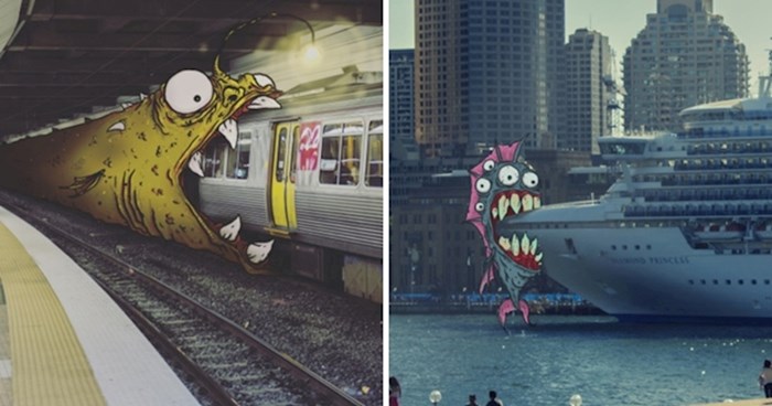 Ovaj umjetnik dodaje ilustracije čudovišta na razne slike svakodnevice