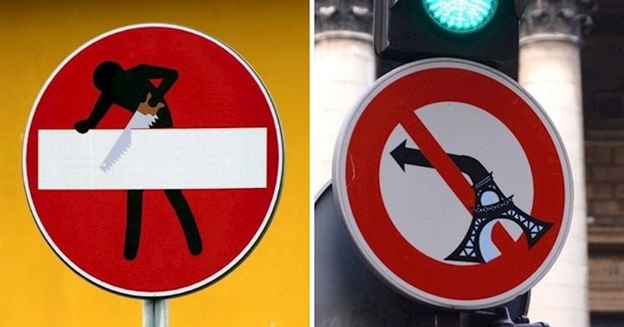 Umjetnost ili vandalizam? Pogledajte što je jedan umjetnik napravio s prometnim znakovima