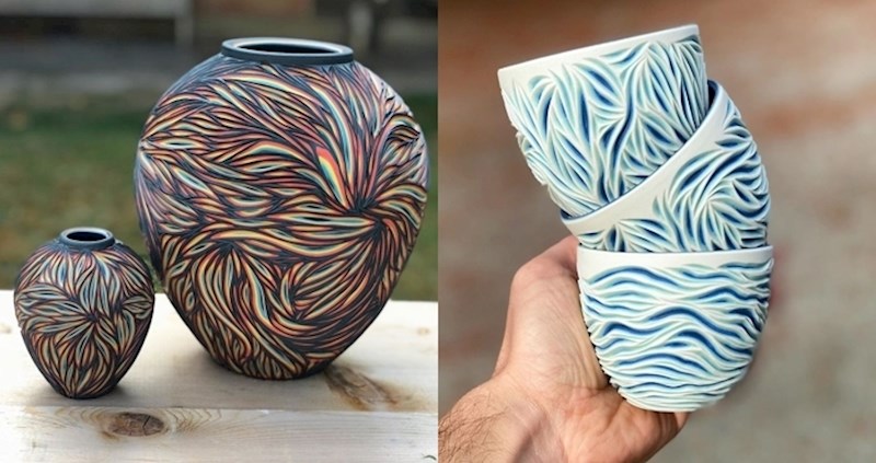 Ovaj umjetnik rezbari keramičke posude i otkriva nevjerojatno lijepe boje