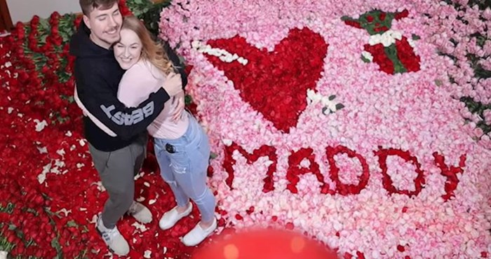 VIDEO Popularni YouTuber za Valentinovo je iznenadio svoju djevojku s čak 100 000 ruža