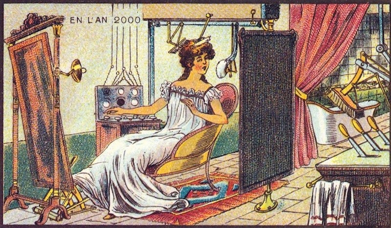 Ovoj ženi roboti sređuju frizuru.. Mislim da mi ipak još nismo ovako napredni.