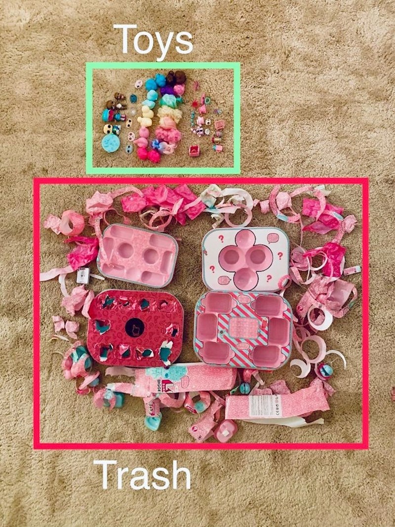 Razlika između igračaka i smeća u kojem su bile.