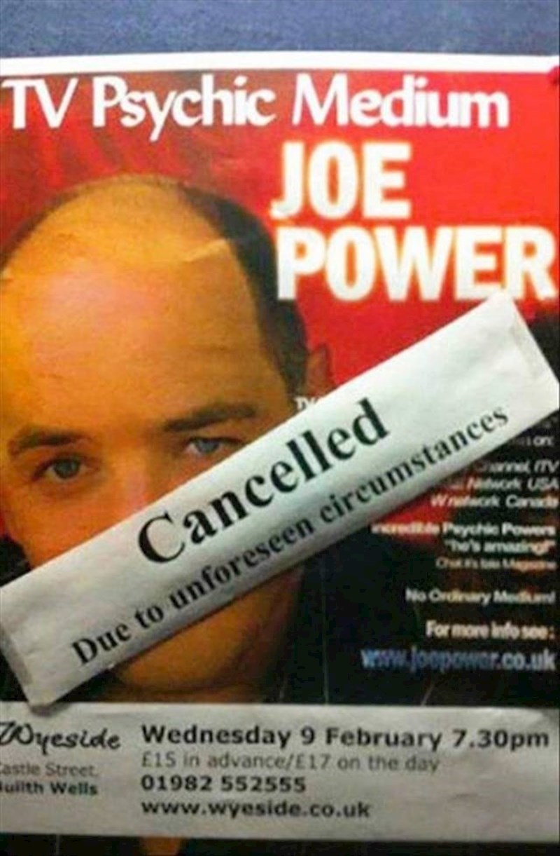 3. Medij koji nije uspio predvidjeti da će njegovo predavanje biti otkazano