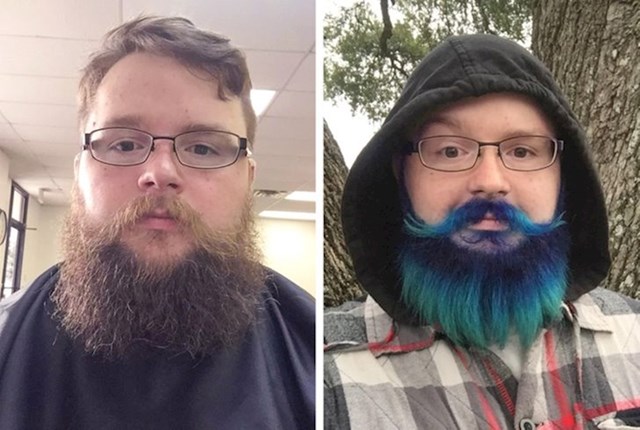 2. "Dopustio sam sestri da bude kreativna s mojom bradom."