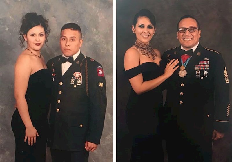 14. "Naša prva fotka s vojnog bala i posljednja pred njegovu mirovinu."