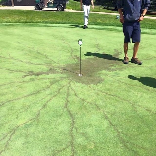 Munja je udarila u golf teren.