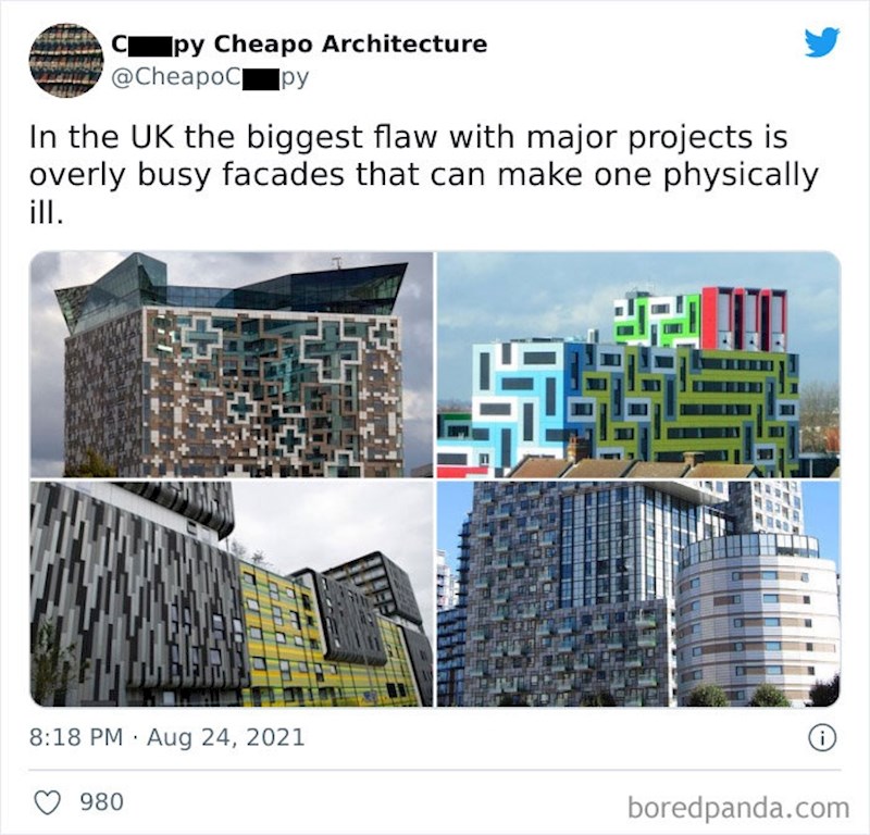 14. U Ujedinjenom Kraljevstvu izgleda obožavaju pretjeravati s fasadama koje upadaju u oči