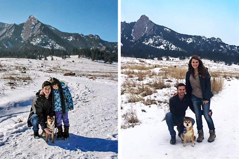 13. "Moja seka i ja nakon 8 godina."