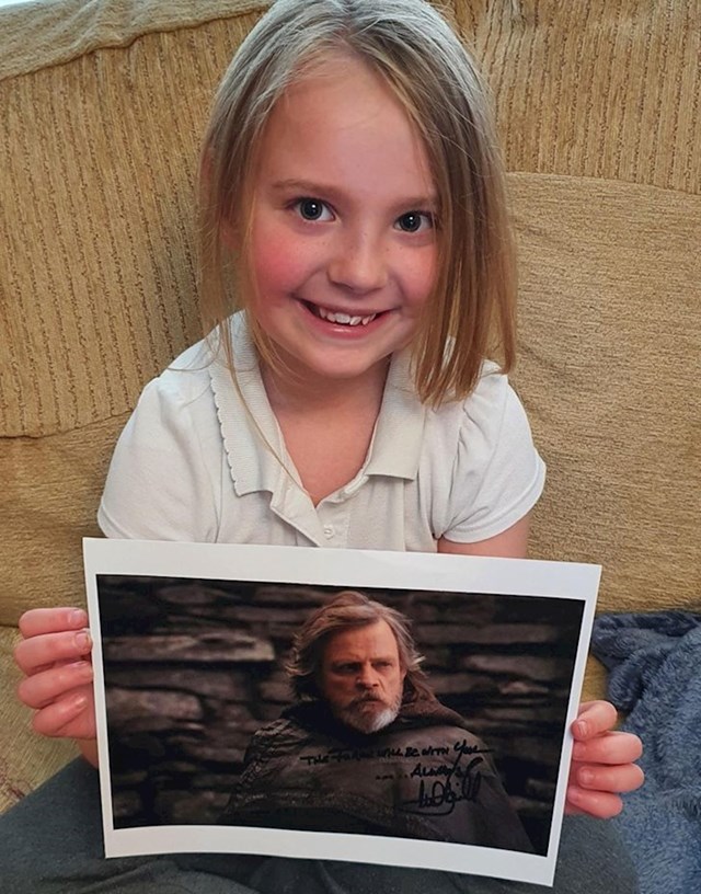 3. Moja kćerka obožava Lukea Skywalkera i odlučila je poslati pismo Marku Hamilu. A on je tolika faca da joj je odgovorio!!"