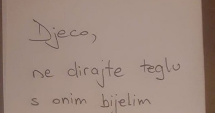 Mama je djeci ostavila poruku da ne diraju teglu s "pekmezom", morate vidjeti od čega🤣