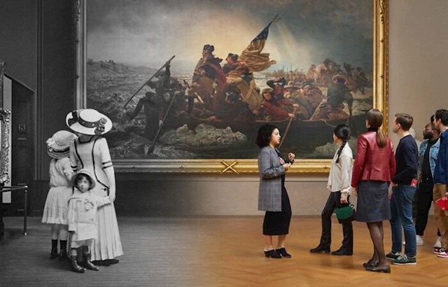 4. Posjetitelji muzeja Metropolitan 1910. i 2019.