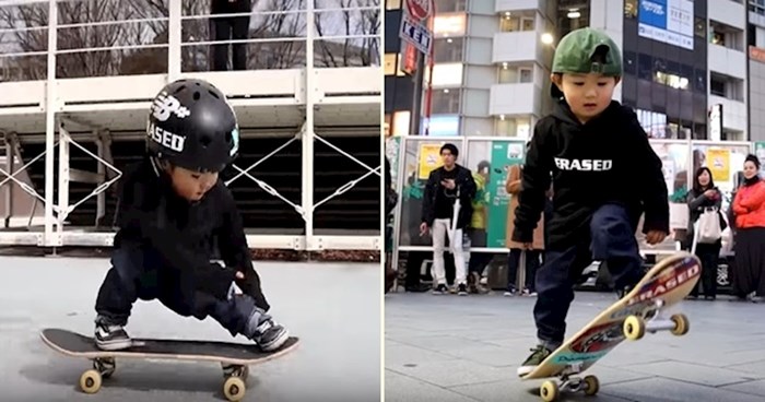 VIDEO Preslatka 3-godišnja skejterica zadivila je ljude na ulicama Tokija svojim umijećem