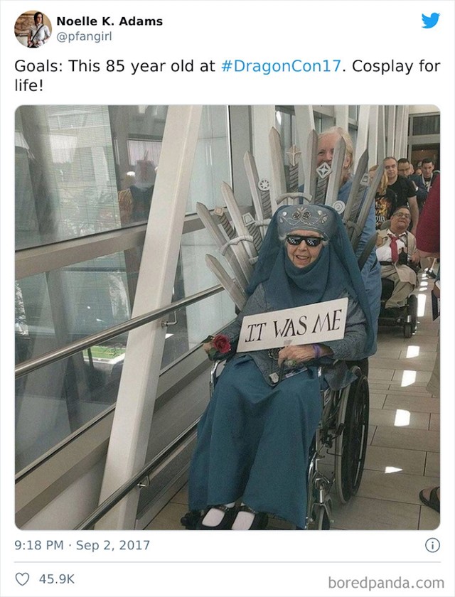 16. Ova baka izgleda voli gledati Igre prijestolja
