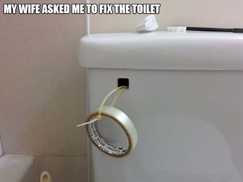 16. Žena ga je zamolila da popravi wc