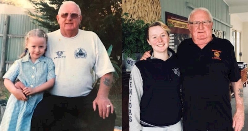 "Tata i ja na moj prvi i zadnji dan škole."