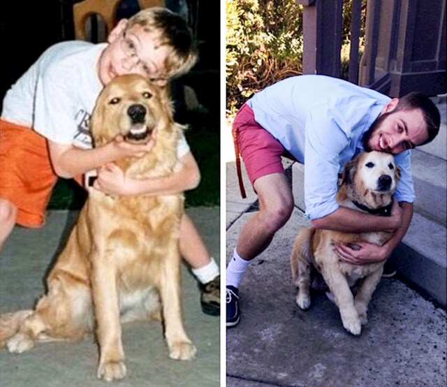9. "Moj pas i ja, 15 godina nakon lijeve fotke."