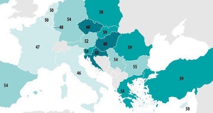 Mape prikazuju dvije stvari po kojima su Hrvati prvi u Europi, iznenadit će vas