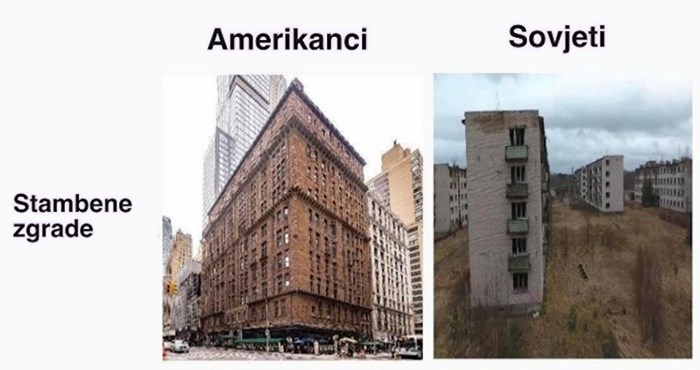 Hit meme pokazuje razlike između američke i sovjetske gradnje, ujedno je urnebesan i istinit
