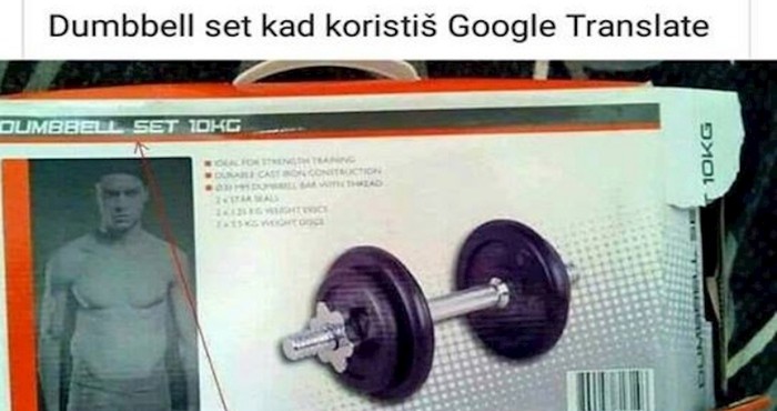Neuspjeli prijevod za bučice kojim se ova internet trgovina osramotila nasmijao je tisuće ljudi