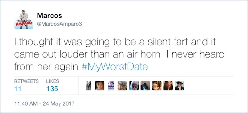 5. Mislio sam da će biti tihomir, ali prdac koji sam ispustio čuo se glasnije od trube. Nikada mi se više nije javila...