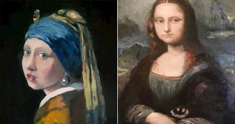 Umjetnica izrađuje preslatke slike zanimljive po jednom detalju - uvijek ubaci svoje mačke