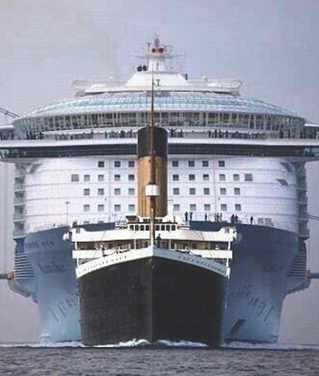 15. Titanic u usporedbi s modernim kruzerima