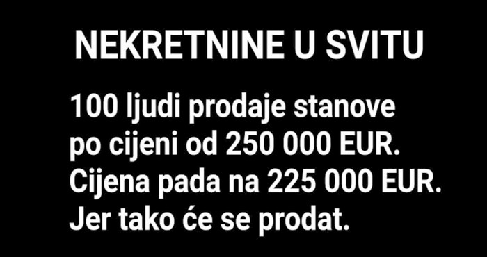 Urnebesna fora objašnjava kako funkcionira tržište nekretnina u svijetu, a kako u Dalmaciji