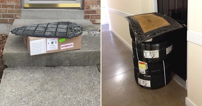 20 fotografija koje dokazuju da poštari vole "sakrivati" pakete ispod otirača za obuću