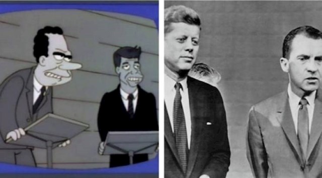 12. Referenca na predsjedničku debatu između Kennedyja i Nixona.