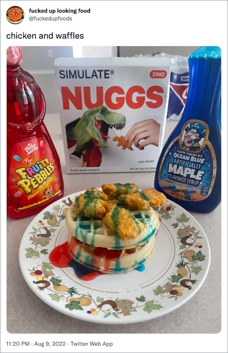 14. Slatki vafl s piletinom