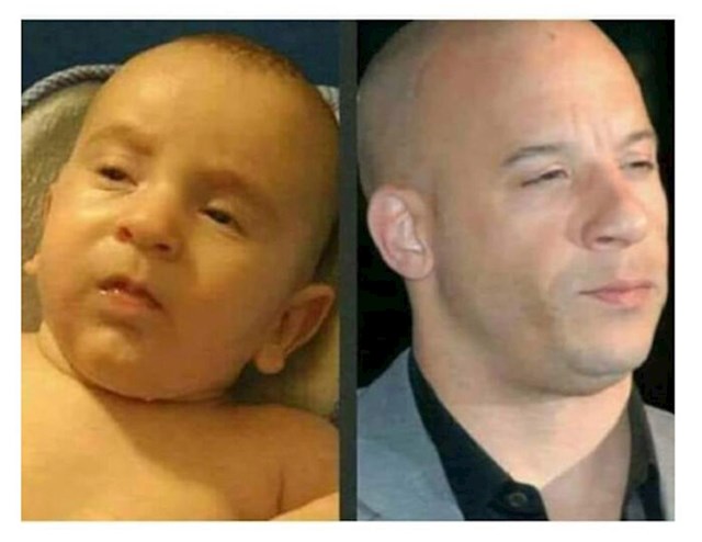 10. Jel moguće da je beba ISTI Vin Diesel?