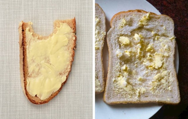 10. Uvijek zaboravimo da se maslac kojeg neposredno prije korištenja izvadimo iz frižidera neće lijepo razmazati