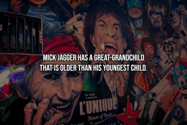 1. Mick Jagger ima praunuke koje su starije od njegovog najmlađeg djeteta.
