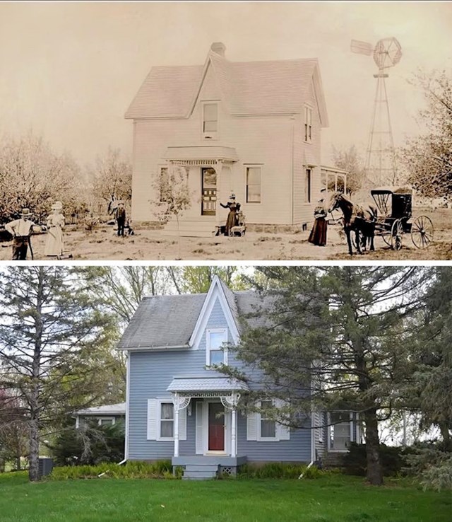 3. Ista kuća snimljena 1900. i ponovno 2021.