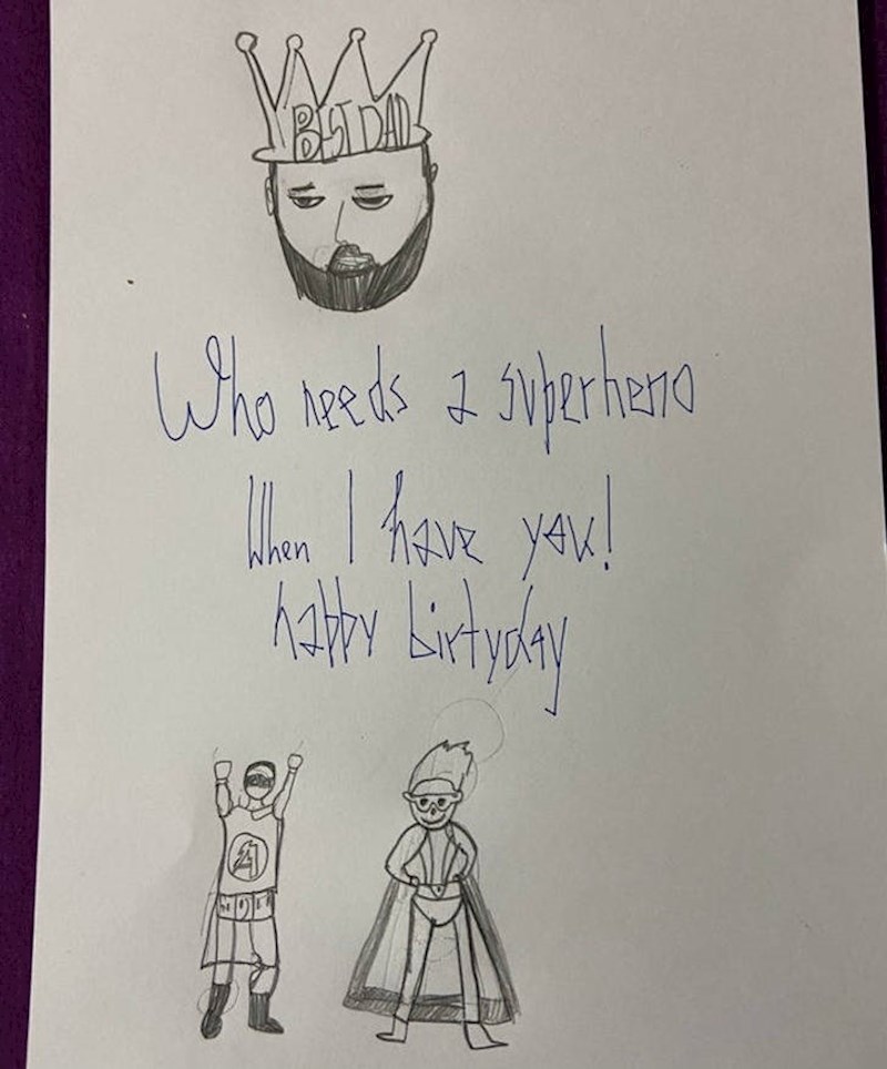 5. "Čestitka koju sam kao klinac poklonio tati za rođendan!"