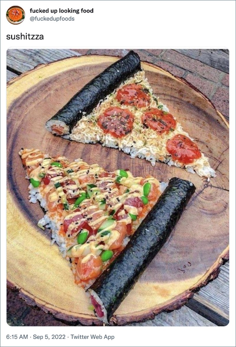 8. Sushi pizza