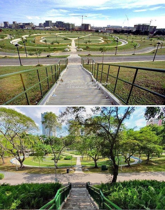 9. Park Bishan u Singapuru, 1988. i danas