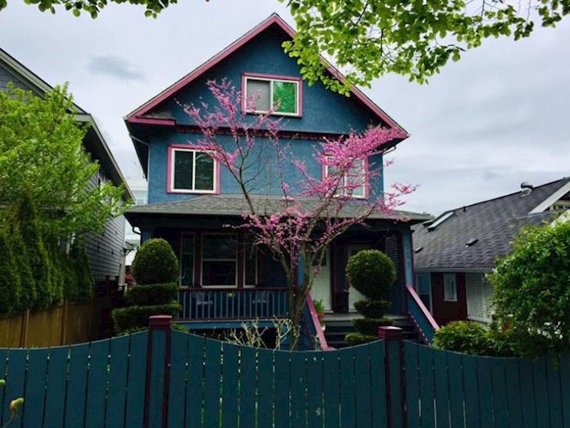 1. Vlasnici ove kuće uskladili su boje detalja na kući s cvjetovima stabla koje raste ispred