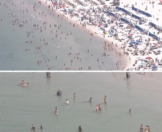 24. Situacija na plaži Clearwater.