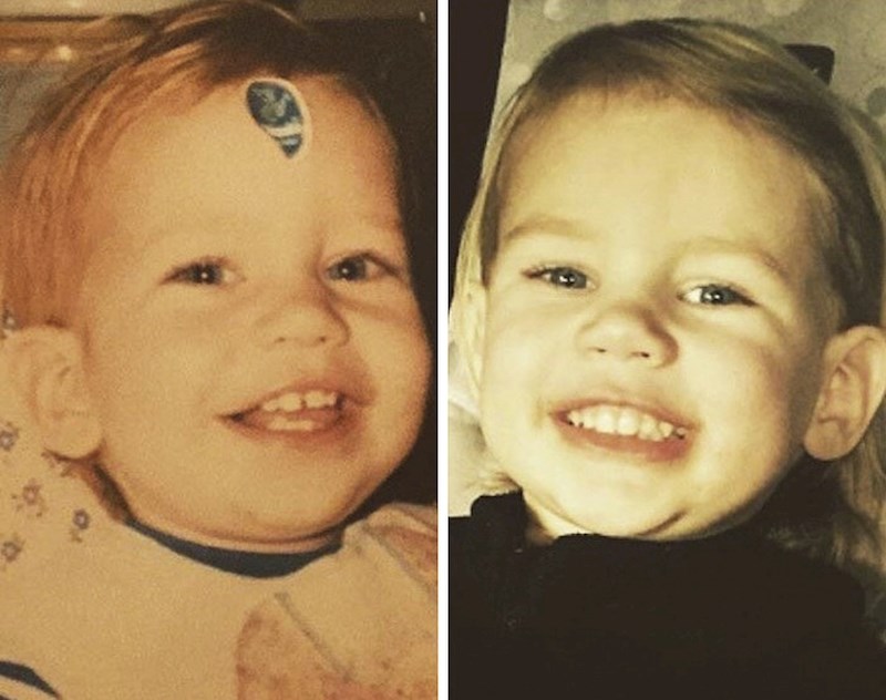 10. "Moja kći i ja u dobi od 2 godine."