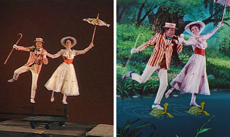12. U Mary Poppins (1964.)  za postavljanje animacije i pozadine korišten je natrijev ekran.