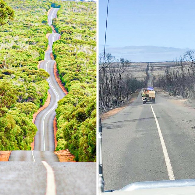 3. Australija prije i poslije požara.