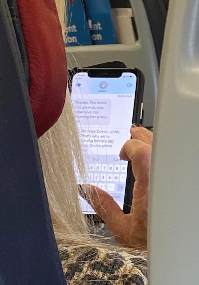 1. Osoba koja je odlučila putovati avionom iako je pozitivna na covid